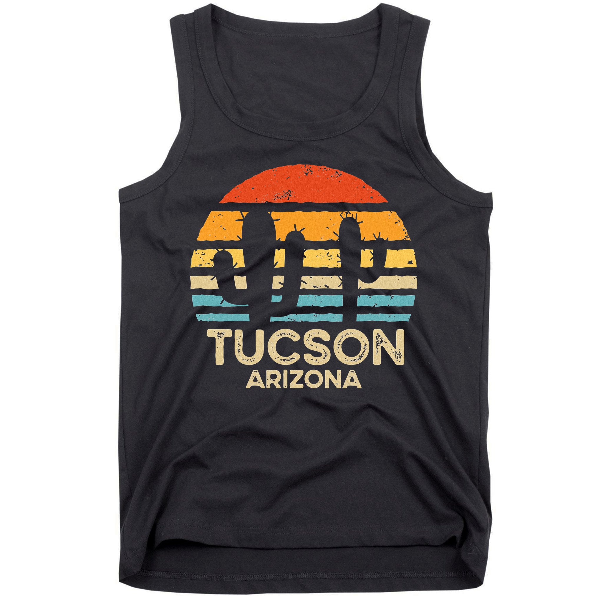 Tucson Arizona Retro Sunset Tank Top
