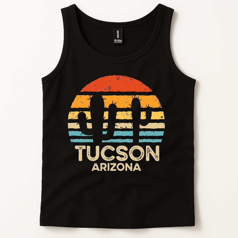 Tucson Arizona Retro Sunset Tank Top