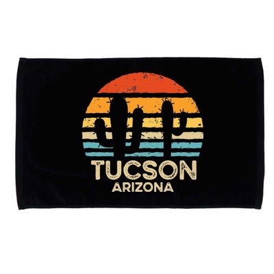 Tucson Arizona Retro Sunset Microfiber Hand Towel