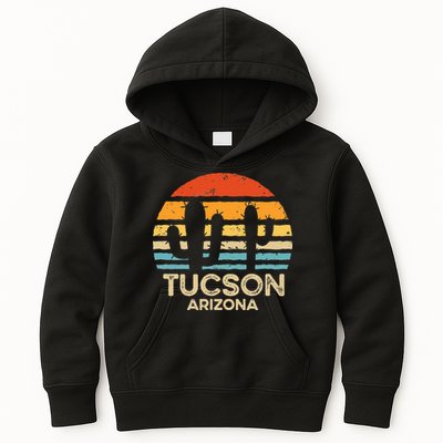 Tucson Arizona Retro Sunset Kids Hoodie