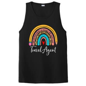 Travel Agent Rainbow Leopard Travel And Tourism Gift PosiCharge Competitor Tank