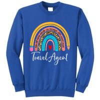 Travel Agent Rainbow Leopard Travel And Tourism Gift Sweatshirt