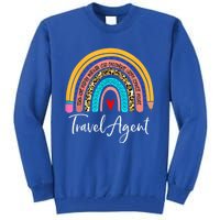 Travel Agent Rainbow Leopard Travel And Tourism Gift Tall Sweatshirt