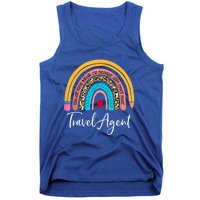 Travel Agent Rainbow Leopard Travel And Tourism Gift Tank Top