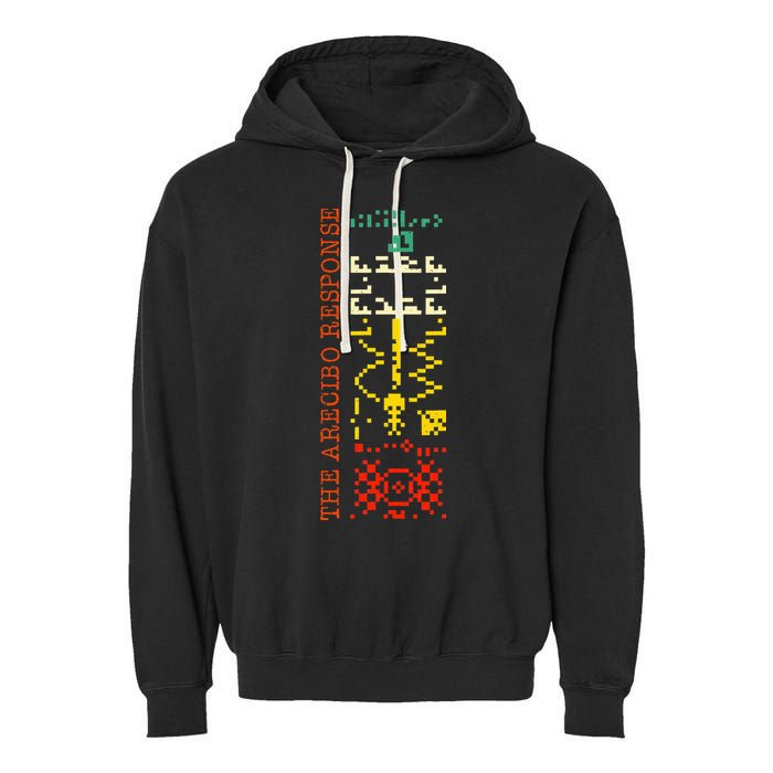 The Arecibo Response Chilbolton Crop Circle Alien Reply Garment-Dyed Fleece Hoodie