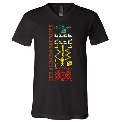 The Arecibo Response Chilbolton Crop Circle Alien Reply V-Neck T-Shirt