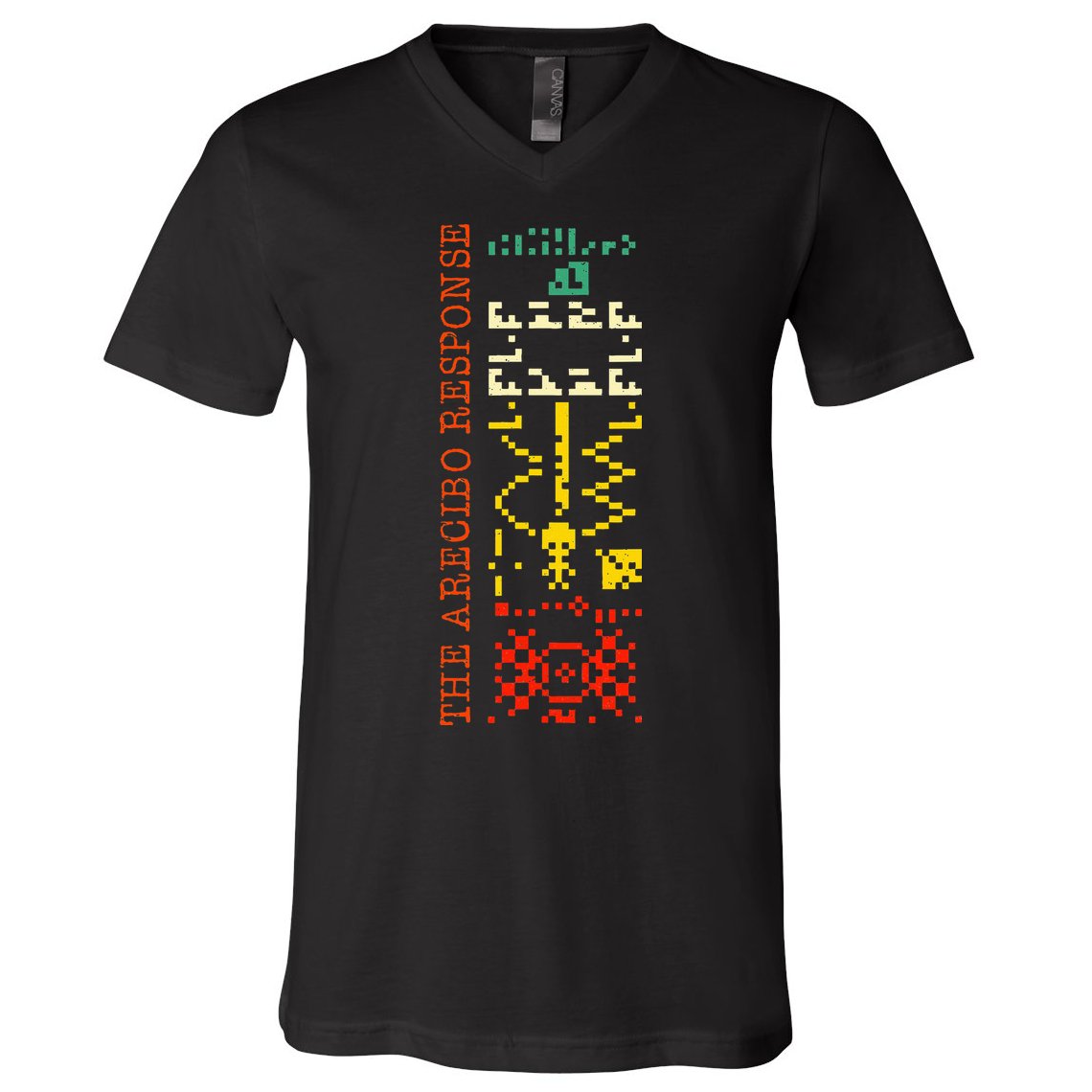The Arecibo Response Chilbolton Crop Circle Alien Reply V-Neck T-Shirt