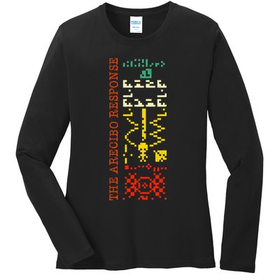 The Arecibo Response Chilbolton Crop Circle Alien Reply Ladies Long Sleeve Shirt