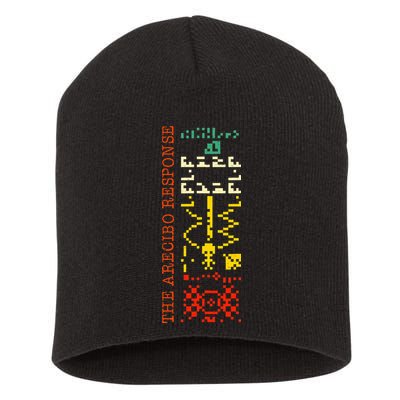 The Arecibo Response Chilbolton Crop Circle Alien Reply Short Acrylic Beanie