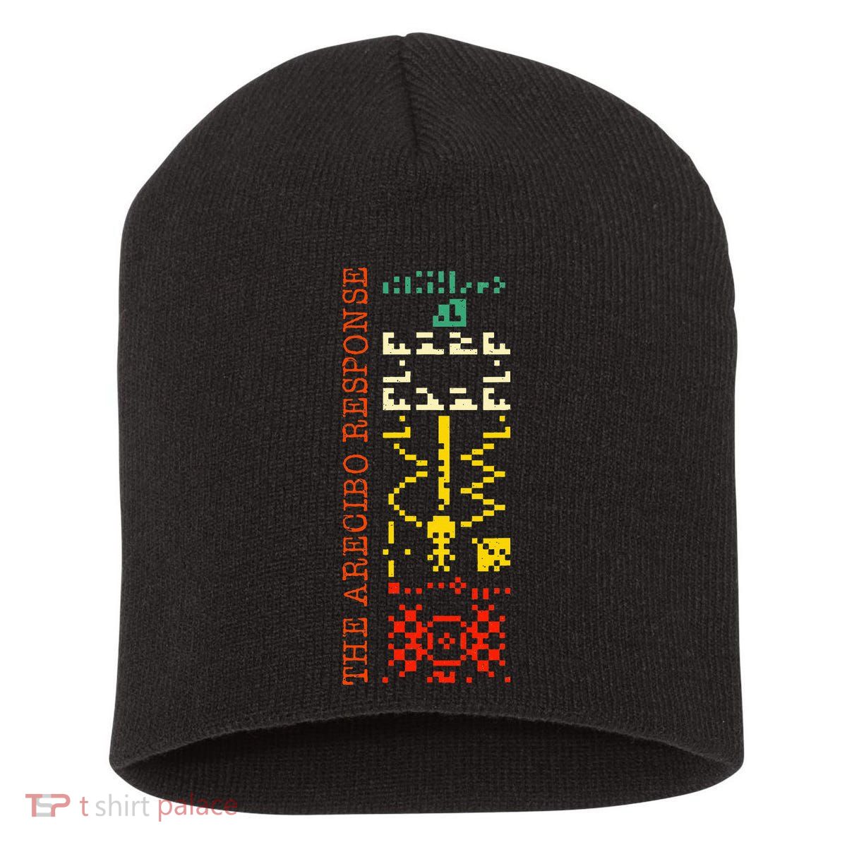 The Arecibo Response Chilbolton Crop Circle Alien Reply Short Acrylic Beanie