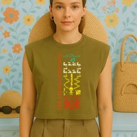 The Arecibo Response Chilbolton Crop Circle Alien Reply Garment-Dyed Women's Muscle Tee