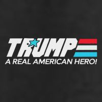 Trump A Real American Hero 7 Panel Mesh Trucker Snapback Hat