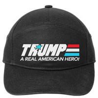 Trump A Real American Hero 7-Panel Snapback Hat