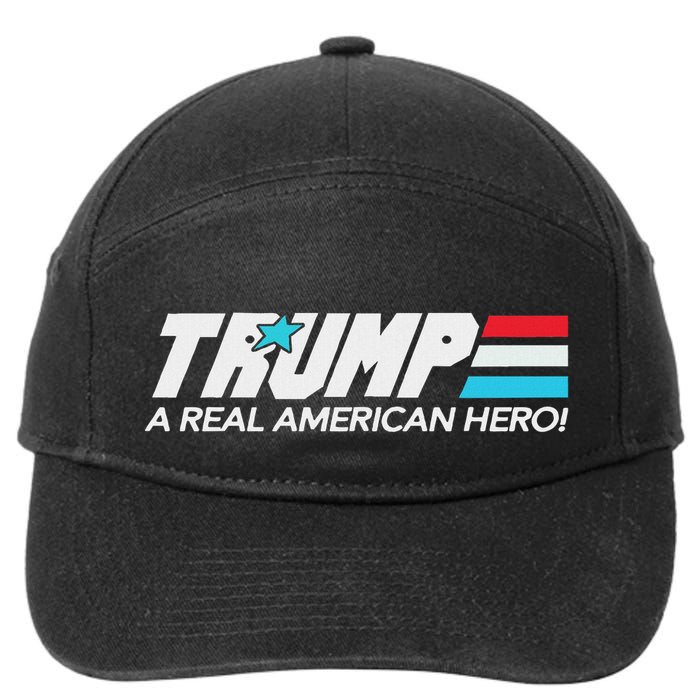 Trump A Real American Hero 7-Panel Snapback Hat