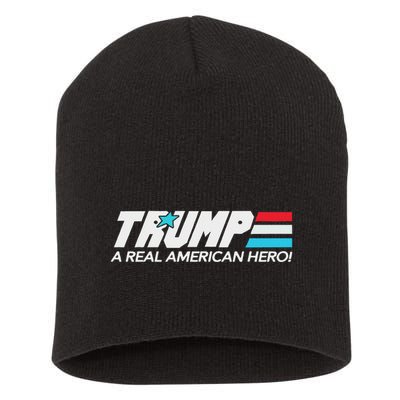 Trump A Real American Hero Short Acrylic Beanie