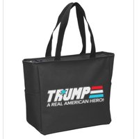 Trump A Real American Hero Zip Tote Bag