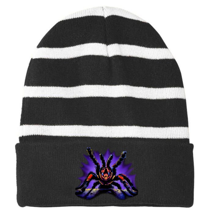 Tarantula Striped Beanie with Solid Band