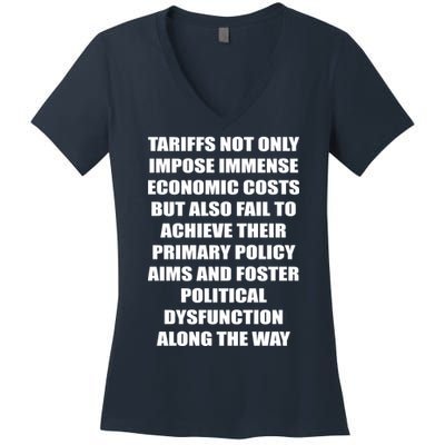 Tariffs Foster Political Dysfunction Women's V-Neck T-Shirt