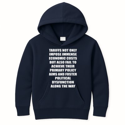Tariffs Foster Political Dysfunction Kids Hoodie
