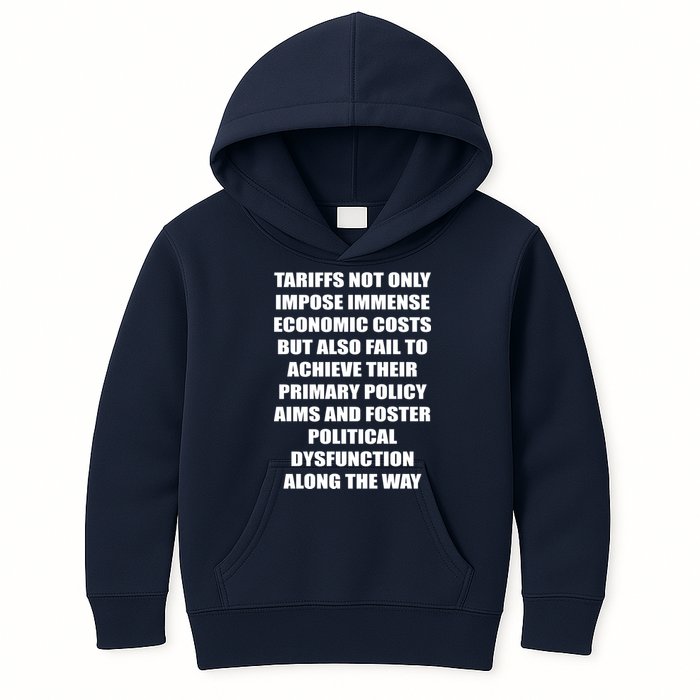 Tariffs Foster Political Dysfunction Kids Hoodie