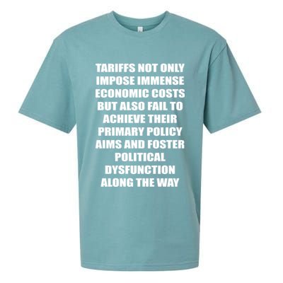 Tariffs Foster Political Dysfunction Sueded Cloud Jersey T-Shirt