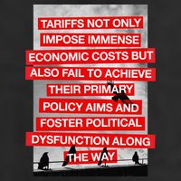 Tariffs Foster Political Dysfunction Trump  7 Panel Mesh Trucker Snapback Hat