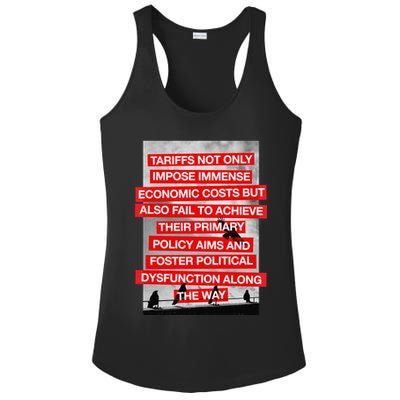 Tariffs Foster Political Dysfunction Trump  Ladies PosiCharge Competitor Racerback Tank
