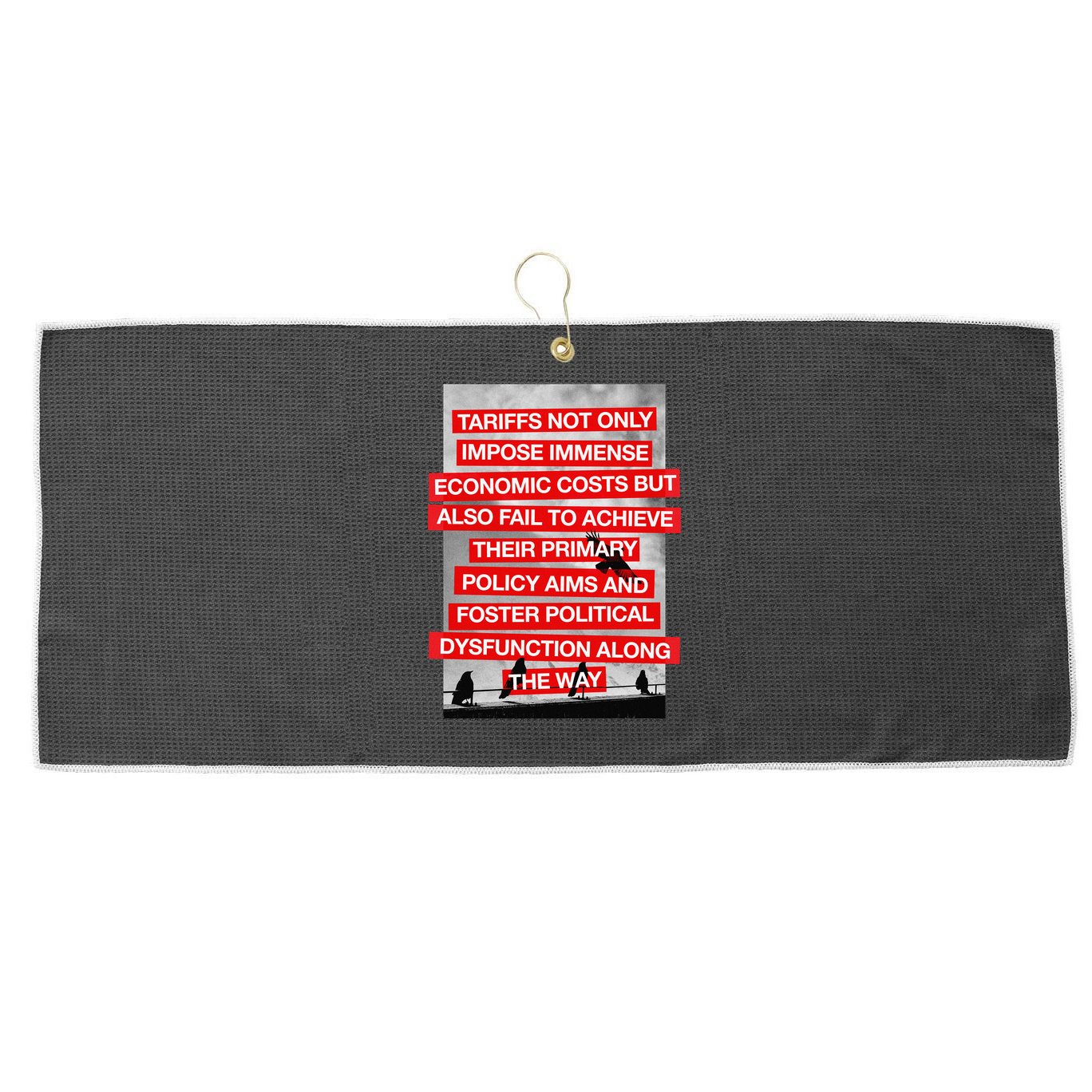 Tariffs Foster Political Dysfunction Trump  Large Microfiber Waffle Golf Towel