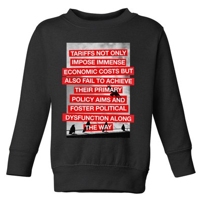 Tariffs Foster Political Dysfunction Trump  Toddler Sweatshirt