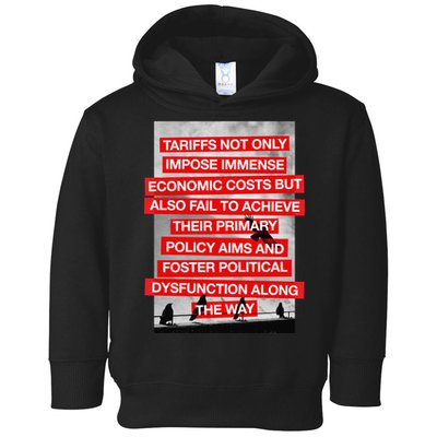 Tariffs Foster Political Dysfunction Trump  Toddler Hoodie