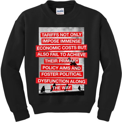 Tariffs Foster Political Dysfunction Trump  Kids Sweatshirt