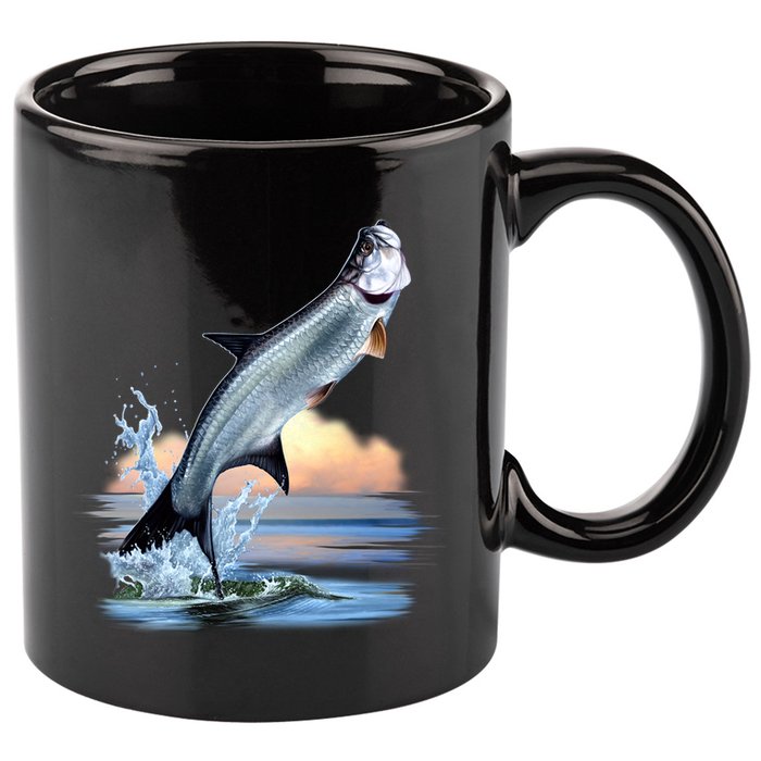 Tarpon Leap 11oz C Handle Ceramic Mug