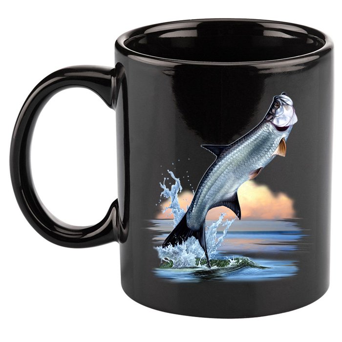 Tarpon Leap 11oz C Handle Ceramic Mug