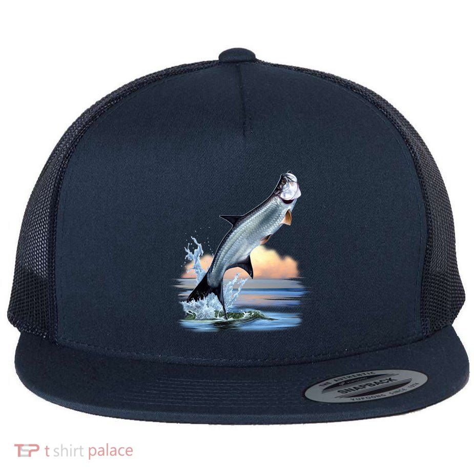 Tarpon Leap Flat Bill Trucker Hat