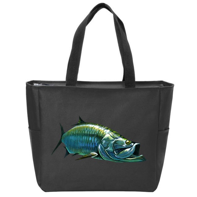 Tarpon Swimming Zip Tote Bag