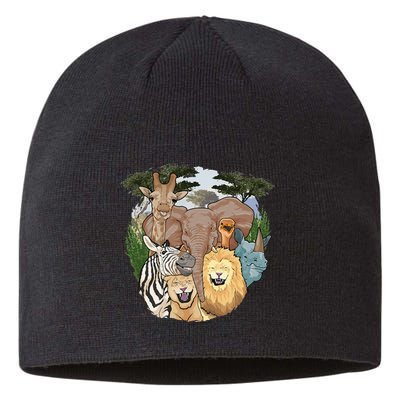 The African Selfie Savanna Africa Safari Animals Zoo Keeper Sustainable Beanie
