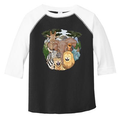 The African Selfie Savanna Africa Safari Animals Zoo Keeper Toddler Fine Jersey T-Shirt