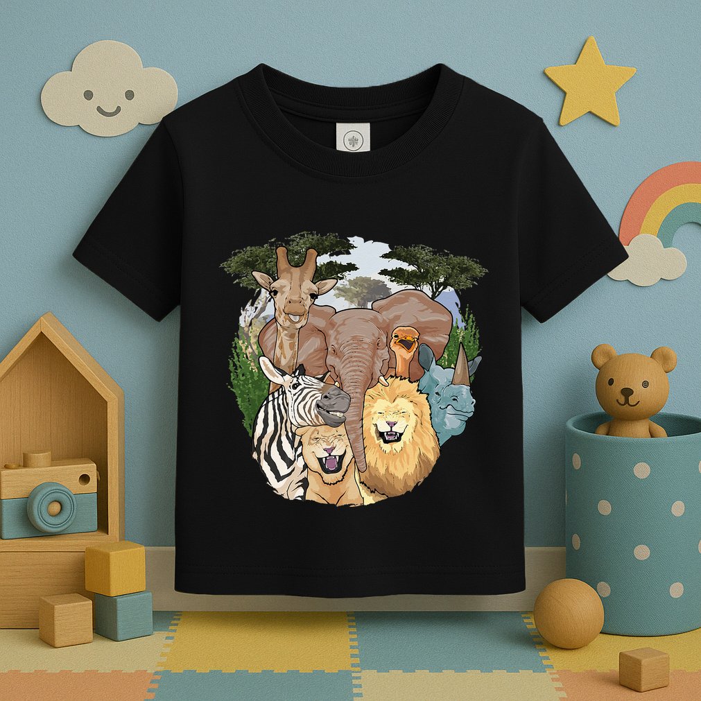 The African Selfie Savanna Africa Safari Animals Zoo Keeper Toddler T-Shirt