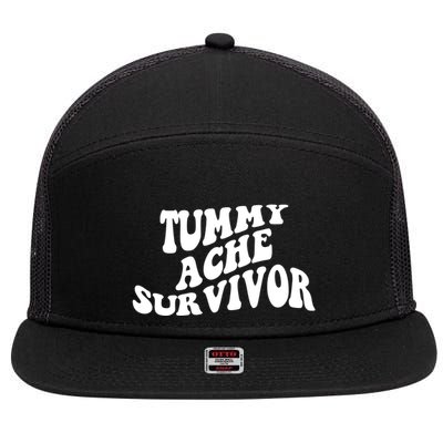 Tummy Ache Survivor Retro 7 Panel Mesh Trucker Snapback Hat