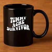 Tummy Ache Survivor Retro 11oz C Handle Ceramic Mug