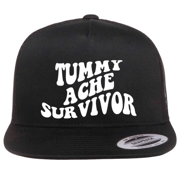 Tummy Ache Survivor Retro Flat Bill Trucker Hat