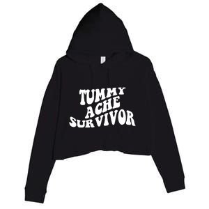 Tummy Ache Survivor Retro Crop Fleece Hoodie