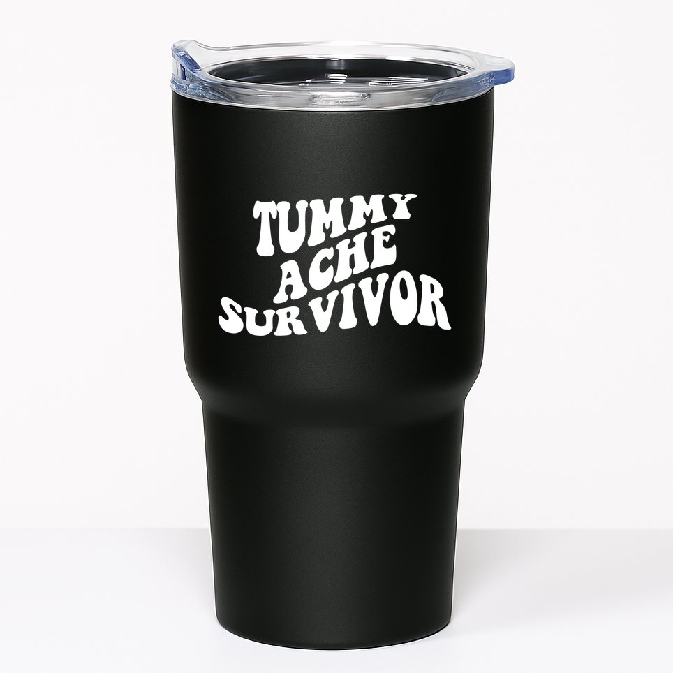 Tummy Ache Survivor Retro Tumbler