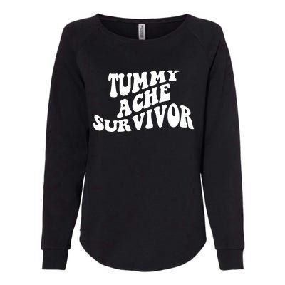 Tummy Ache Survivor Retro Womens California Wash Sweatshirt