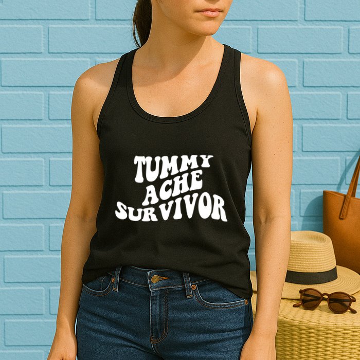 Tummy Ache Survivor Retro Womens Tank Top