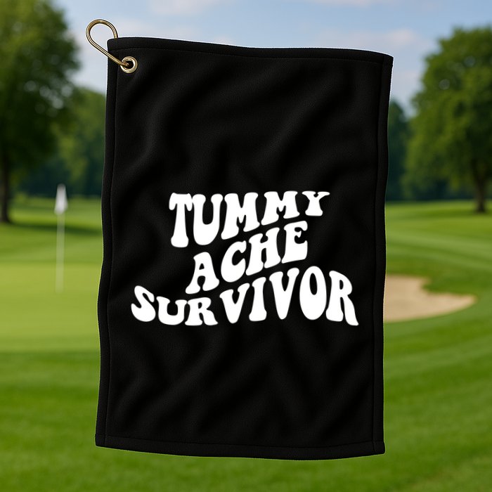 Tummy Ache Survivor Retro Golf Towel