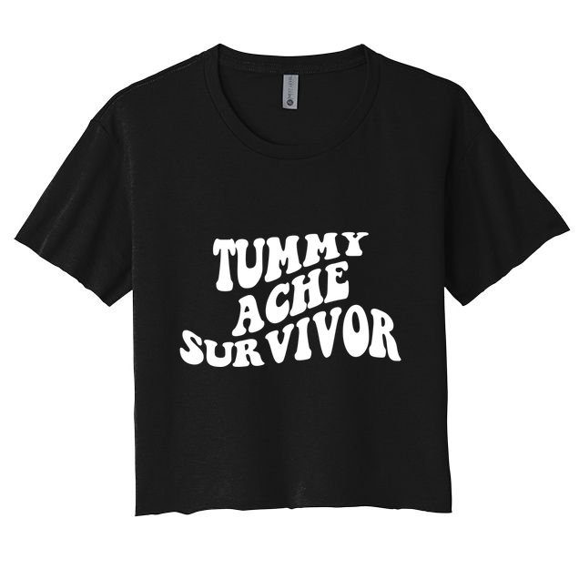 Tummy Ache Survivor Retro Crop Top