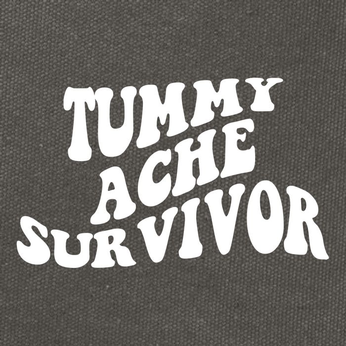 Tummy Ache Survivor Retro Cotton Canvas Backpack