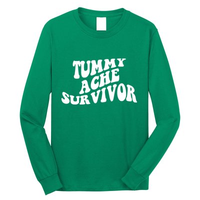 Tummy Ache Survivor Retro Long Sleeve Shirt