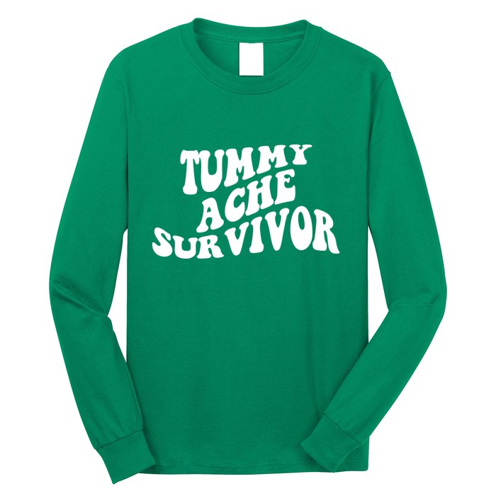 Tummy Ache Survivor Retro Long Sleeve Shirt